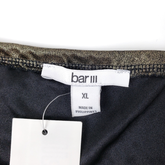 Bar III Glitter Bell Sleeves Off the Shoulder Top - Picture 3 of 7